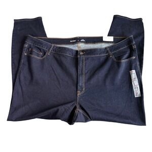 Old Navy Womens Rockstar Super Skinny Jeans Dark Wash Mid Rise Size 28